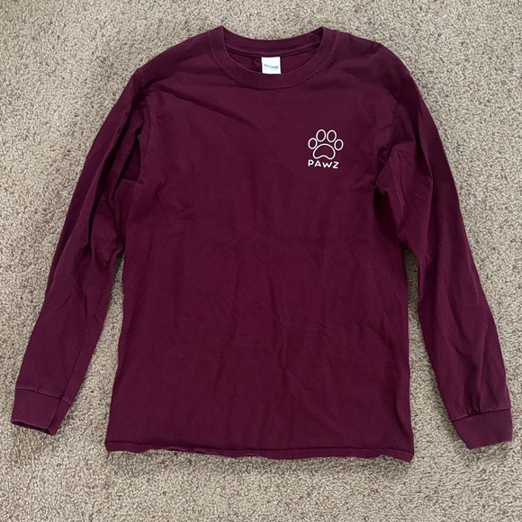 PAWZ Tops - PAWZ Burgundy Long Sleeve Shirt
